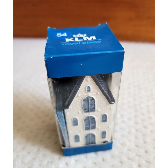VTG EUC KLM Delft Blue House #54 Bols Empty Holland Dutch KLM Airlines in Box - Picture 1 of 10